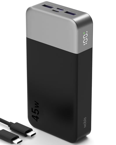 NOBIS Portable Charger,20000mAh 45W Power Bank Fast Charging, Battery Pack