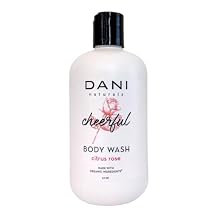 DANI Naturals Citrus Rose Body Wash, Vegan, Sulfate-Free, Made with Organic Ingredients, 12 fl oz