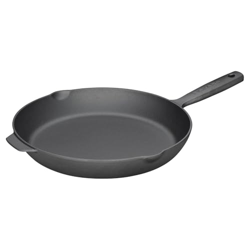 Fiskars Folken PoĂȘle Ă Frire en Fonte, 28 cm, Sans RevĂȘtement, Compatible Tous Types de Feux, 1075699