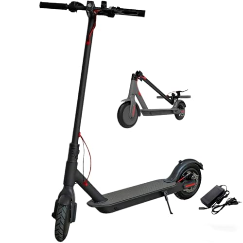 Scooter Elétrico Dobrável, Velocidade 25km/h, Pneus 8.5' Anti-Furo, Display LED, Bluetooth, Suspensão Dianteira, Freio a Disco, Alumínio Preto