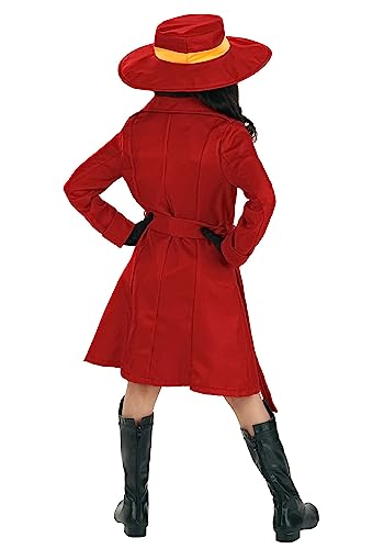 Disfraz Carmen Sandiego para Niñas con Abrigo Rojo miniatura 6