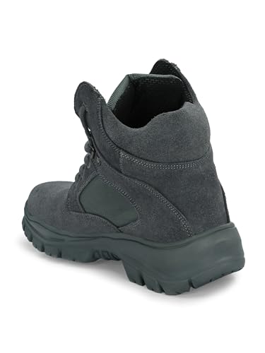 Image of Eego Italy Men's Genuine Leather Troop Aerolite 7.0 Military & Tactical Boot (Green) with Steel Toe Insert