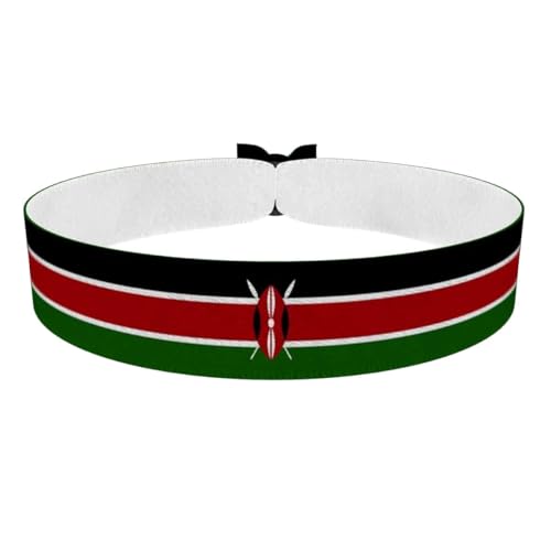 Druck-Palast Bracelet Drapeau du Kenya - Accessoire en satin imperméable unisexe - Idées cadeaux sportives - Bracelet de supporter du Kenya
