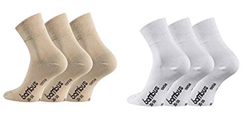TippTexx 24 6 Paar kurze unisex Bambussocken mit Anti-Loch-Garantie sogenannte Quarter Socks – Bild 3