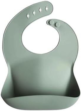 Meleni Baby Mega Boy Silikon Mama Önlüğü – Çift Kilitli Ayarlanabilir Bebek Mama Önlüğü Yeşil - Görsel 1