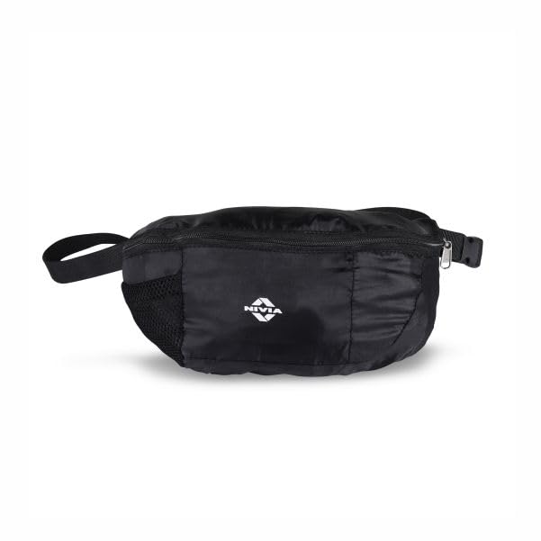 Nivia in-Fold Waist Bag for Men & Women, Convenient Foldable Waist Pack, Travel Friendly Foldable Fanny Pack, Color : Black (Free Size) (B0CSYPNSZZ) Amazon Price History, Amazon Price Tracker
