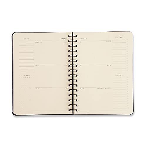 Cicero Agenda Planner Wire-o 2022 Orla Semanal Notas A5 Arpoador Barracas, Colorido, Grande, 7715