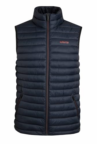 Image of Weird Fish Langtree Lightweight Showerproof Padded Gilet Navy Size M