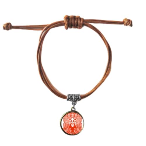 Bracelet opéra de pékin chinois en cuir double pour vos sorties quotidiennes