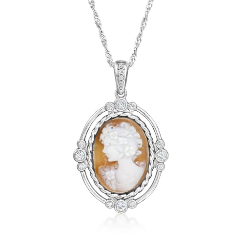 Ross-Simons Italian Orange Agate Cameo...