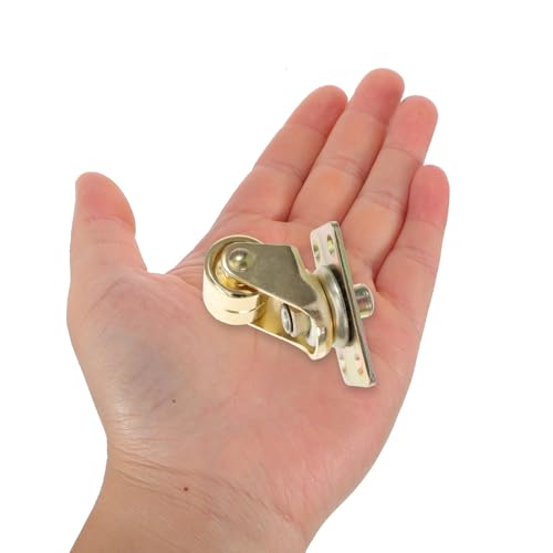 INOOMP Rueda Metálica Dorada para Piano Vertical Pequeña Accesorio de Suministro para Mudanzas de Piano Rueda Giratoria y Alta Durabilidad Adecuado Fácilmente
