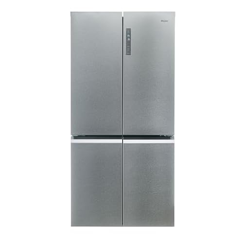 Haier – Réfrigérateur multi-portes CUBE 90 Series 5 HCR5919ENMM – 4 Portes, Total No Frost, MyZone, Humidity Zone, Compresseur Inverter, LED, 908x748x1905 mm, Classe E, New Platinum Inox