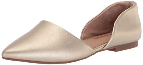 Amazon Essentials Ballet Plat D'Orsay Femme, Or, 43 EU