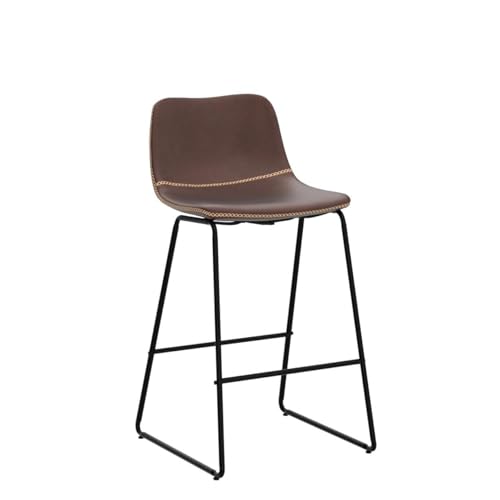 Image of Counter Height Bar Stools Set of 3 for Kitchen Island, Ergonomic Back