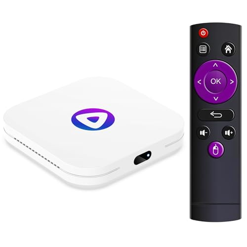Caja Android 13.0 TV Box, Dispositivo de Transmisión 4K Ultra HD con HDR10+, 4GB RAM + 64GB ROM, WiFi 5 Doble Banda 2.4G & 5G, BT 4.0, RK3528 Quad Core, Reproductor Multimedia Inteligente para TV