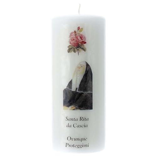 Saint Rita of Cascia White Candle 15x6cm