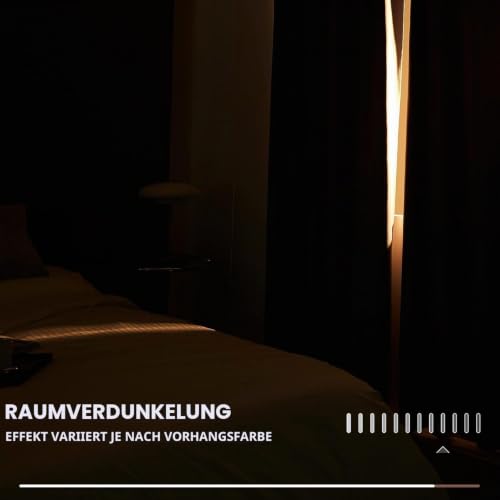 Deconovo Vorhänge Blickdicht Scheibengardinen Schlaufen Kurz Creme – Ansicht 8