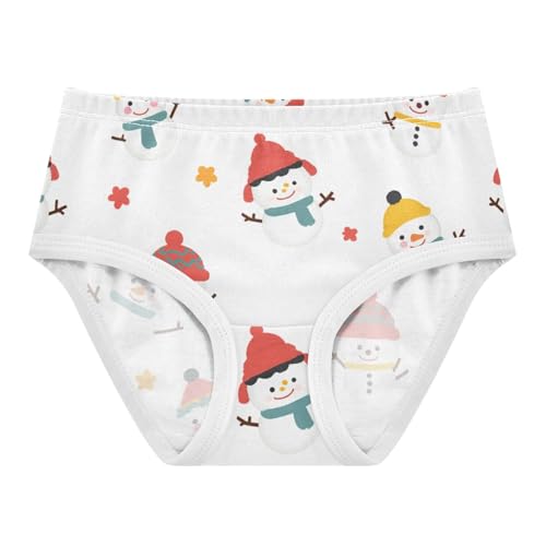 Girls' Hipster Panties Breathable Underwear for Kids Snowmen