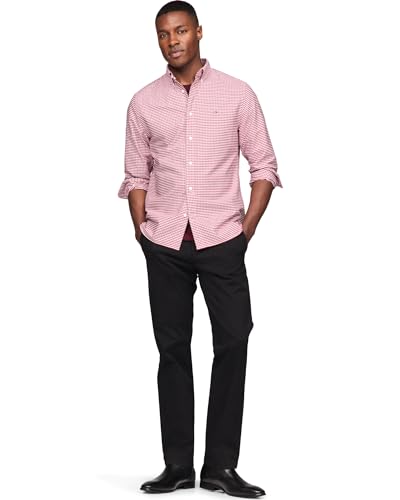 Image of Tommy Hilfiger Men's Long Sleeve Oxford Shirts in Regular Fit, Men's Button Down Shirts, Also Available in Big and Tall