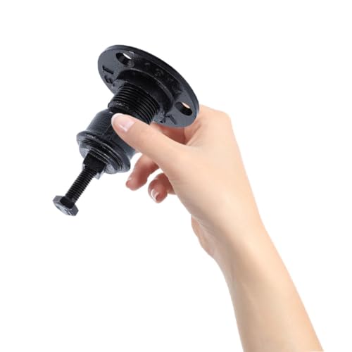Soporte de pasamanos de hierro negro resistente para barandilla fija 5