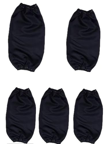 5 Pairs ESD Anti-Static Sleeve Covers - Dustproof Protective Sleeves for Clean Room, Lab, and Industrial Use (Black)