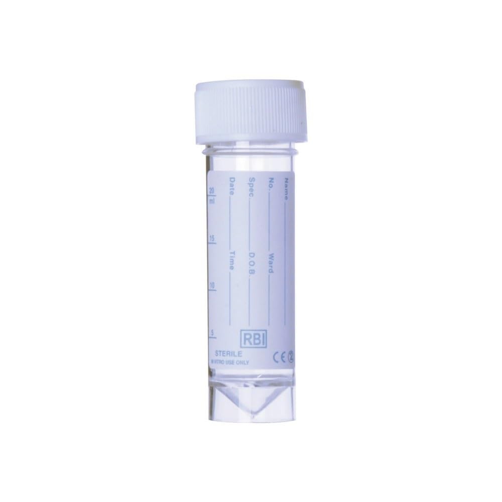 Sterilin30 ml Specimen Containers with Recording Labels 50-Pieces