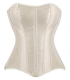 YMFFW Vintage Corset Tops for Women Elegant Costume Bustier Princess Renaissance Shapewear Beige M