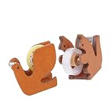 ARTIBETTER 1 Satz Bandschneider Klebrig Wickeln Schreibtisch Büro Facilitation Aufbewahrungsdose Geschenkidee Tischchen Tischpult Office Zubehör Schoot Ado Bandspender Bandhalter Holz 2 Stück