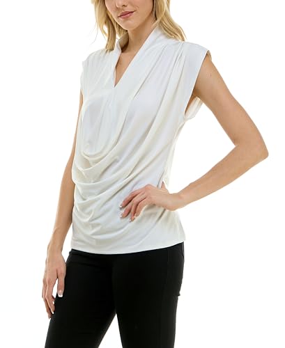 Image of Zac & Rachel Women's Pull on Sleeveless Dty Cowlneck Knit Top
