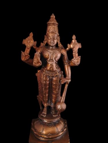 Image of Copper Idols of god Srinivasa Perumal 6 inches,560 garm Pack of 1 Piece