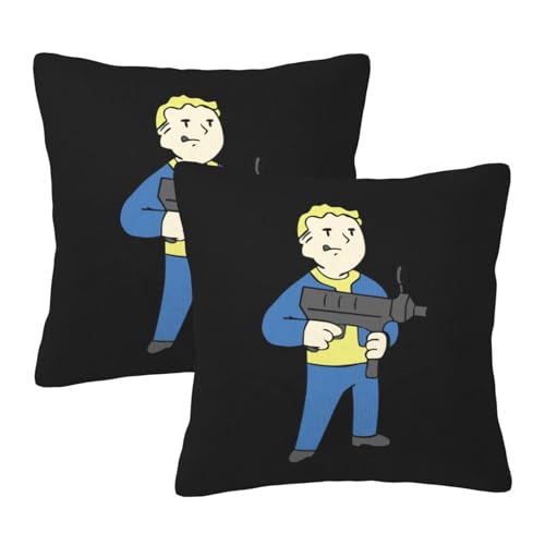 枕カバー フォールアウト Fallout 4 クッションカバー 2枚セット 座布団カバー まくらカバー おしゃれ 可愛い ソファ背当て 抱き枕 インテリア飾り オフィス 部屋飾り 四季通用 40X40cm