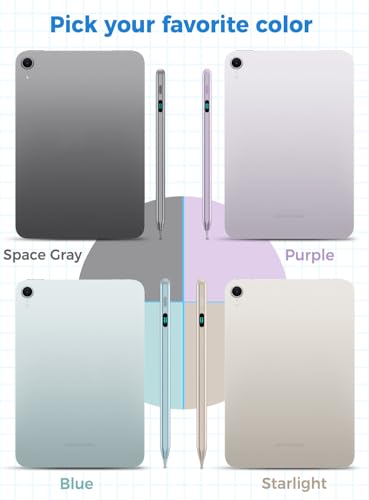 Stylet pour iPad compatible Air M2 M3 et Pro M4 bleu aimanté