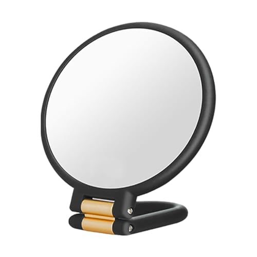 Genérico Espejos de Maquillaje Personal, Espejo de Aumento - Mirador de Mesa Plegable Doble de Lado,Vidrículas manuales de tocador, Vidrio de Viaje de Aumento para aderezo, hogar, Uso al Aire Libre
