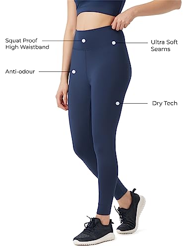 Image of PUMP'D Women's Stretchable Leggings with Back Pocket -Lightweight | Anti-Odor | Squat Proof | Dry Tech | Yoga Pants - Fitness Leggings, Multipurpose Track Pants, Gym Tights, Active Wear Lower