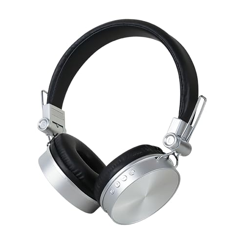 Phinistec Y17 Retro Metal Bluetooth Headphones,Wireless Headphones, Noise Reduction Headset, 18H Playback Time, High-Resolution Audio, Bass, Memory Foam Earplug