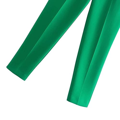 Casual Pants for Women Business Work Office Dress Trousers Solid Color High Waist Zip Straight Leg Pants with Pockets2