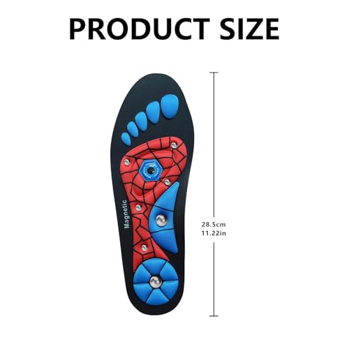 Image of Magnetic Acupressure Insoles,Orthopedic Insoles,Relieve Tired can be Used by Both Men and Women (Red, M-US(9.5-10.5))