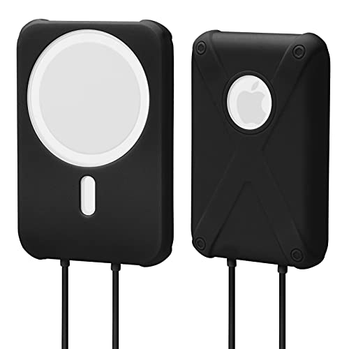 Www Case Compatible With Apple Magsafe Battery Pack 2021,Protective Case Compatible With Magsafe Power Bank,Anti-Slip And Anti-Fall Shockproof Silicone Case For Apple Magsafe Battery Pack-Black #TOP6