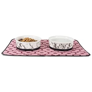 Bone Dry Pet Bowl Collection Ceramic Set, Small, Marble, 2 Count White Bone Dry Pet Bowl Collection Ceramic Set, Small, Marble, 2 Count White
