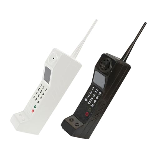 Téléphone portable brique rétro statue fer décoration vintage lot de 2