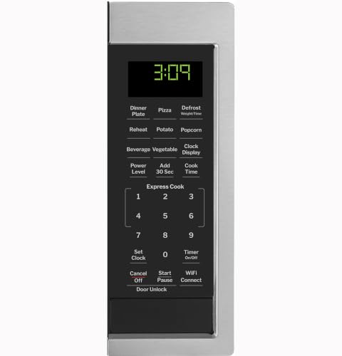 Image of GE Smart Countertop Microwave Oven, 900 Watt, 0.9 Cu. Ft., Stainless Steel | 7 Convenience Cook Settings, One-Touch Controls, Child Lock Technology, Glass Turntable, for Kitchen, Dorm, Office, Apartment