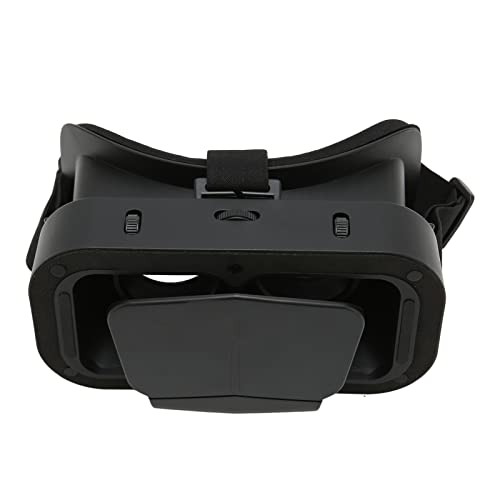 RASTKY Auriculares 3D VR Estimulación de Juegos con Pantalla Completa para Teléfonos de 3,5 a 7,2 Pulgadas, Vista Panorámica para Colegas, Gafas de Realidad Virtual en PC ABS Negra