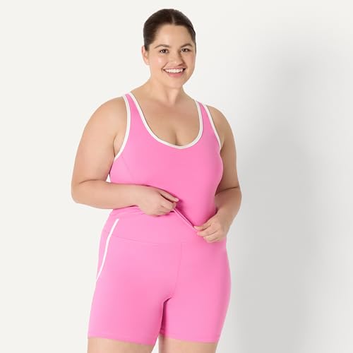 Image of Amazon Essentials Women's Active FormFlex Buttery Soft Light Support V-Neck Sports Bra with Contrast Trim