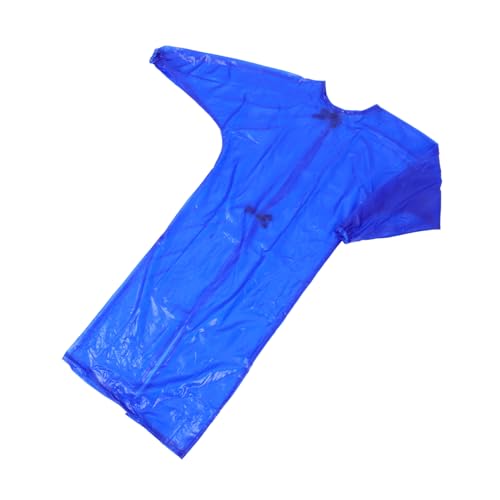 HAMPPLIES Thick PVC Work Apron for Men and Women Oil Long Sleeve Protective Overalls Transparent Smock for Industrial Chemical and Food Processing Use Small