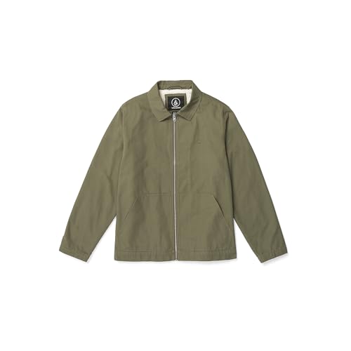 Image of Volcom Men's Palm Drive Faux Sherpa Lined Jacket - Utility Workwear