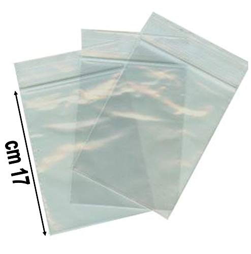Buste A Zip Trasparenti Con Chiusura A Pressione 12x18 100 Pezzi
