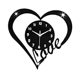 * 【Matériau】: L'horloge décorative est fabriquée en acrylique, garantissant sa qualité légère mais robuste pour une utilisation de longue durée