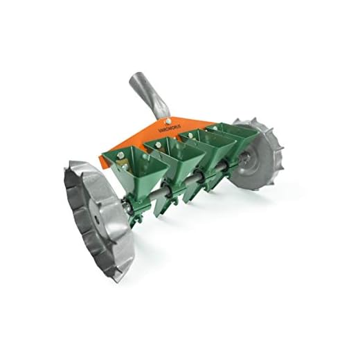 Varomorus SEMBRADORA Manual Metal Precision Seeder FOR Vegetables Greens Onion Radish Beet Carrots (4-Fila)