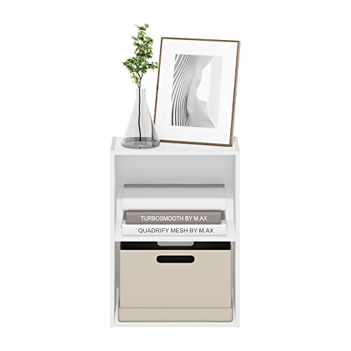 Image of Furinno Luder Bookcase / Book / Storage, 2-Tier, White