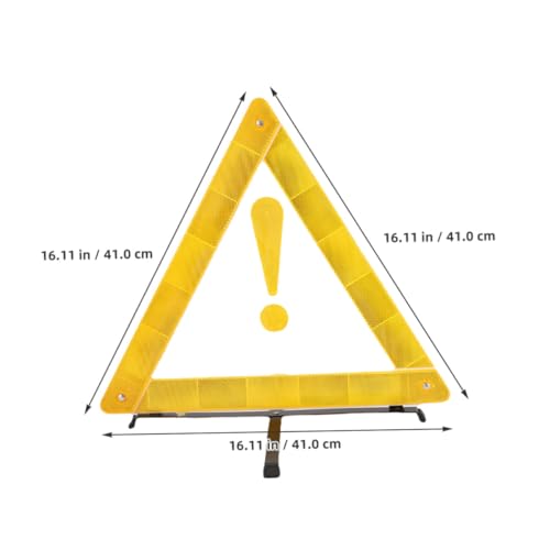 Triángulo de advertencia reflectante para carretera miniatura 2